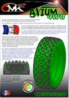 6MiK "AXIUM 4wd" 1/10 Front Staggered Indoor Tyres + Foam Inserts (1 pair)