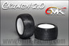 6MiK "CRUNCH 2.0 - 2wd / 4wd" 1/10 Indoor Rear Tyres + Foam Inserts (1 pair)