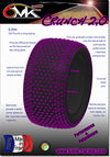 6MiK "CRUNCH 2.0 - 2wd / 4wd" 1/10 Indoor Rear Tyres + Foam Inserts (1 pair)